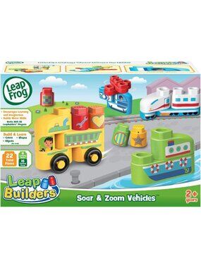 Leapfrog Leap Builders Blocks Soar and Zoom Vehicles For Age 2+ New in Box